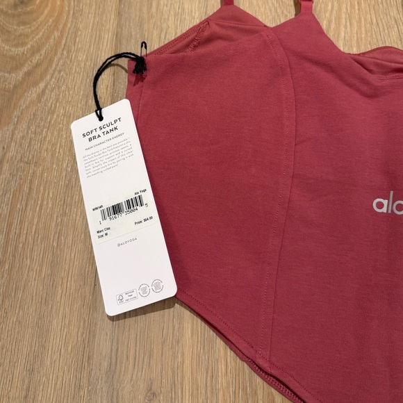 NWT ALO yoga soft sculpt bra tank Mauve - Picture 5 of 7